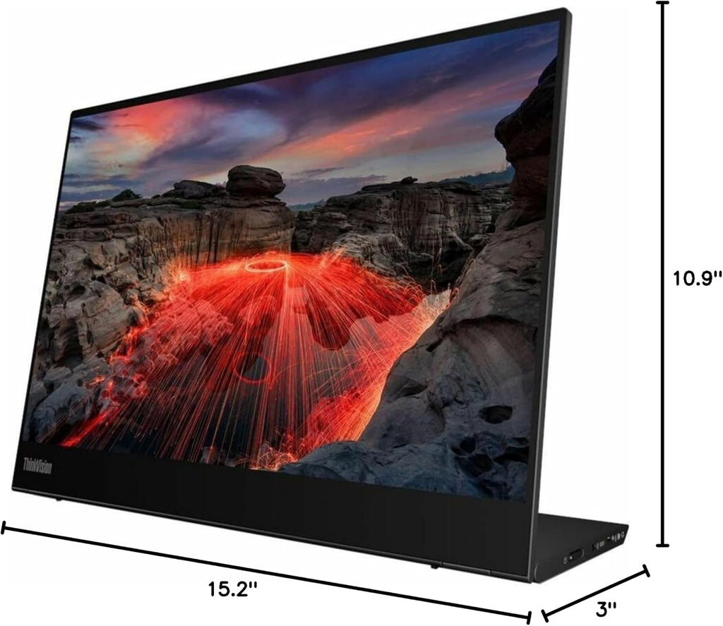 Lenovo ThinkVision M14t 14' Class LED Touchscreen Monitor - 16:10-6 ms - 14' Viewable - Capacitive - 10 Point(s) Multi-Touch Screen - 2240 x 1400 - Full HD - in-Plane Switching (IPS) Technology - 16
