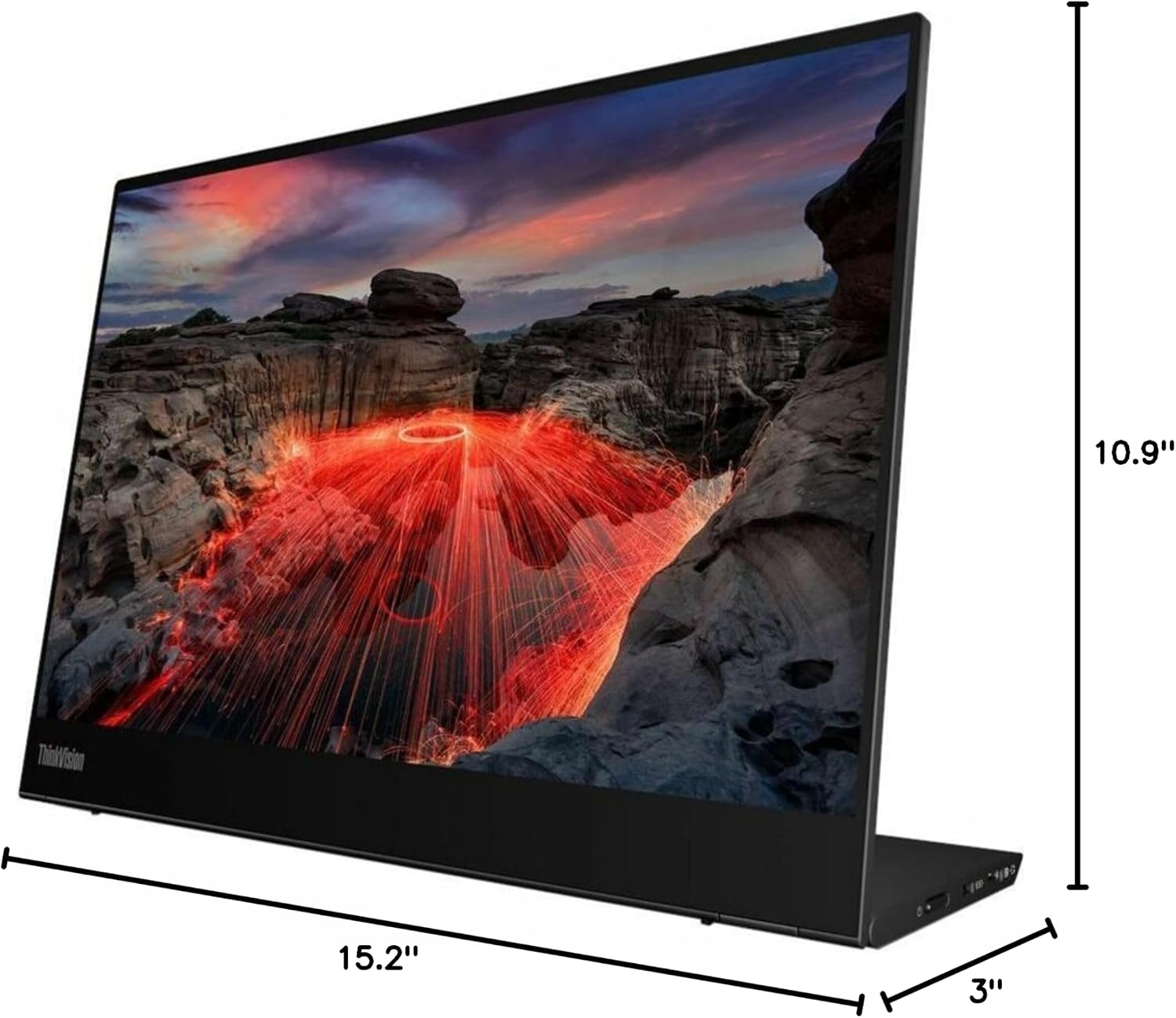 Lenovo ThinkVision M14t 14' Class LED Touchscreen Monitor - 16:10-6 ms - 14' Viewable - Capacitive - 10 Point(s) Multi-Touch Screen - 2240 x 1400 - Full HD - in-Plane Switching (IPS) Technology - 16