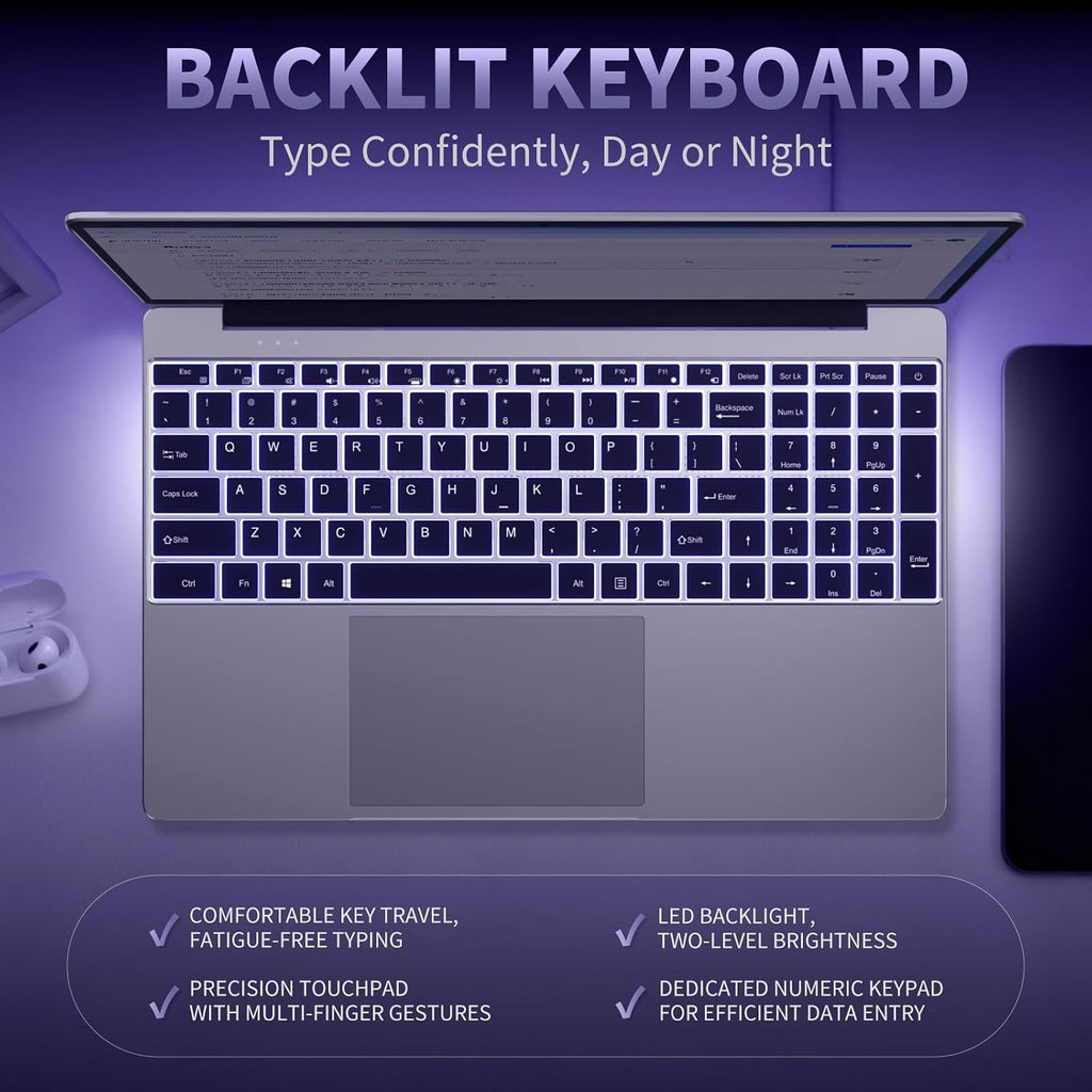 2026 15.6' Traditional Laptop Computer, Core i7 7600U 3.9GHz, 16GB RAM 1TB SSD, FHD IPS Display, Windows 11 Pro with Office 365, Type-C Charging, Backlit Keyboard, 3.5lbs