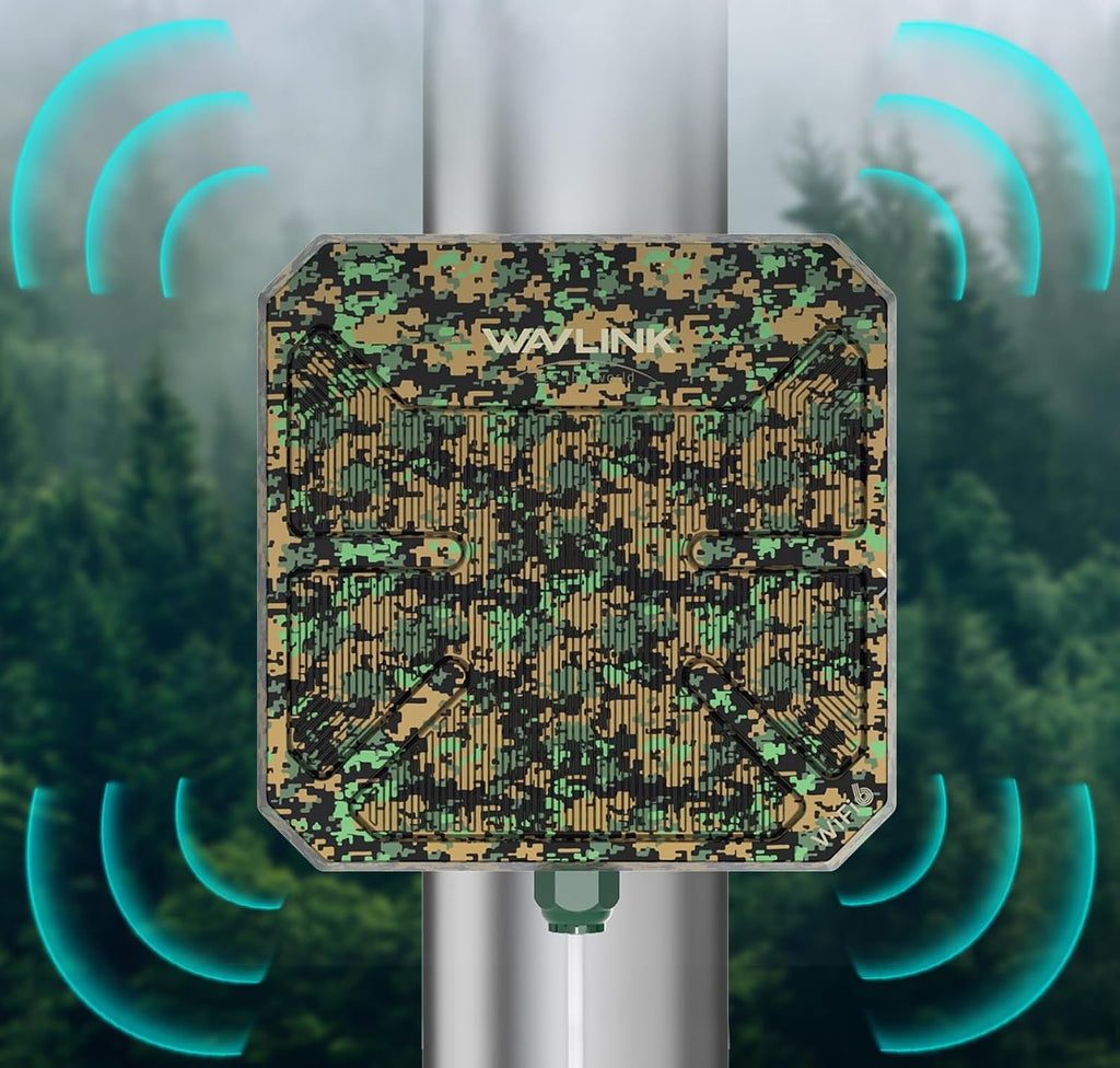 WAVLINK AX3000 Outdoor WiFi 6 Extender, Dual Band Long Range WiFi Repeater/Wireless Access Point/Router with PoE/ 3KM PtP Transmission, IP67 Waterproof, Supports Up to 256 Devices for Camping, Farm