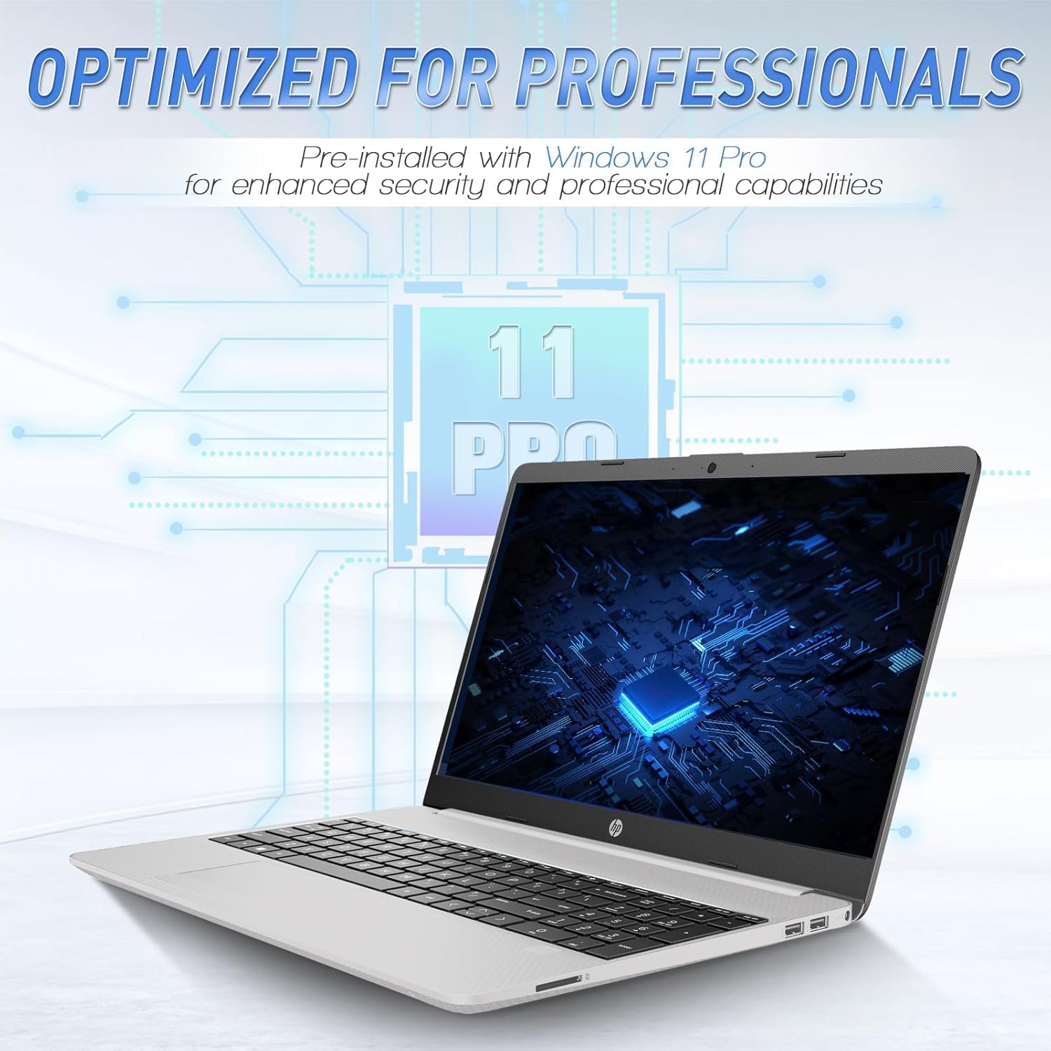 HP 250 G9 Laptop Computer • Back to School Limited Edition • 32GB RAM • 1TB SSD • Intel Celeron N4500 Processor • 15.6' Full HD • Long Battery Life • Fast Wi-Fi 6 • Windows 11 Pro • Astroid Silver
