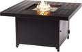 Oakland Living Square 42 in. x 42 in. Aluminum Propane Fire Pit Table with Glass Beads, Two Covers, Lid, 57,000 BTUs in Copper Finish