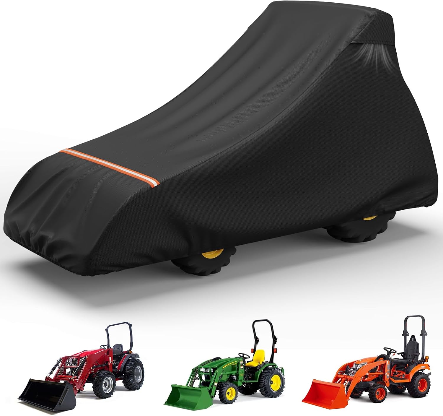 AKEfit Tractor Cover,Tractor Covers Waterproof Heavy Duty,420D Oxford Waterproof, Dustproof, UV Protection Universal Tractor Cover With reflective strip,149.2''Lx76.3''Wx86.2''H