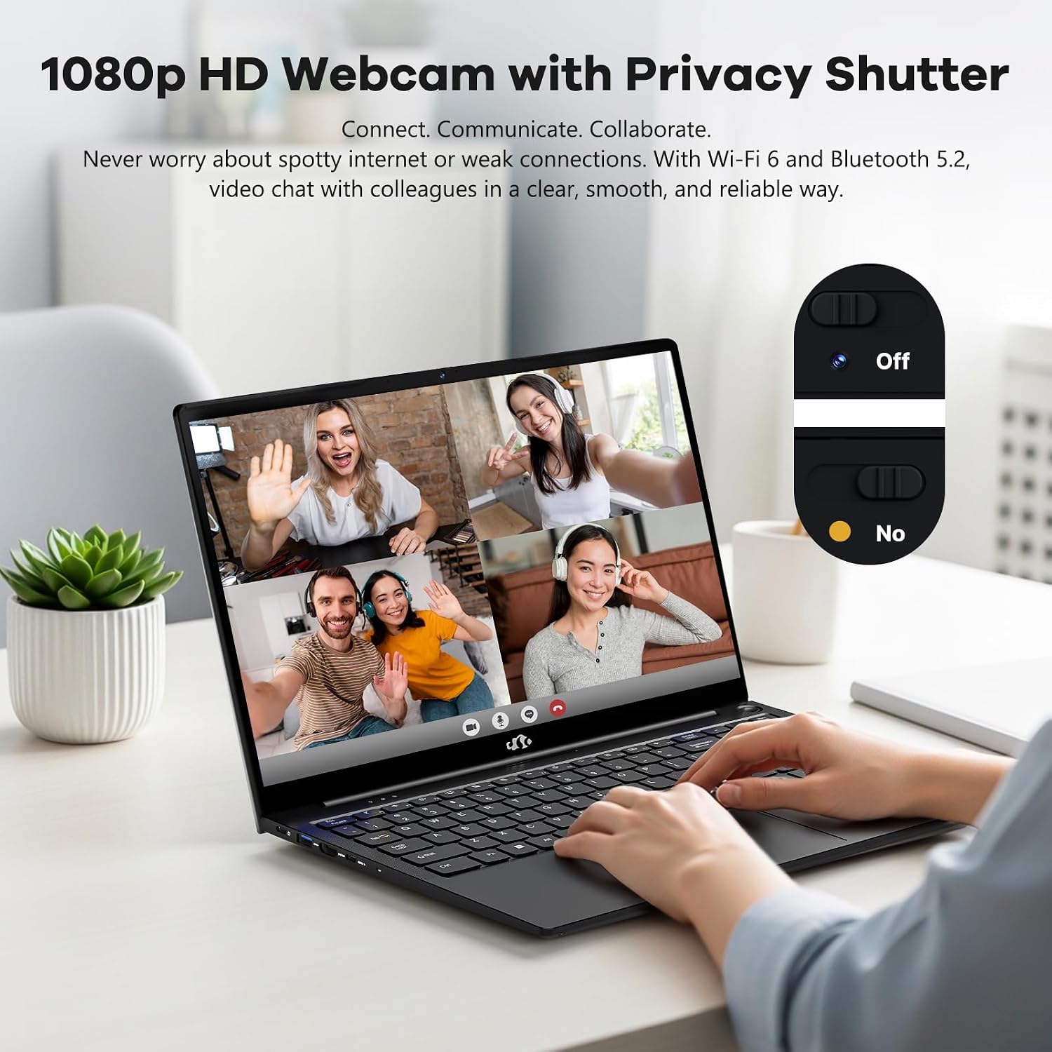 NIMO 15.6' FHD-IPS-Laptop Intel 8 Cores i5-12450H (Up to 4.4GHz, Beat i7-11800H), 8GB RAM 256GB SSD 100W PD Type-C Fingerprint, 2yr Warranty for Professionals & Students Office, Study & Travel