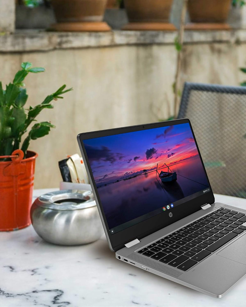 HP Chromebook x360 14a Laptop - Dual Core Intel Celeron N4020-4 GB RAM - 32 GB eMMC Storage - 14-inch HD Touchscreen - Google Chrome OS - Lightweight and Long Battery Life (14a-ca0010nr, 2020)