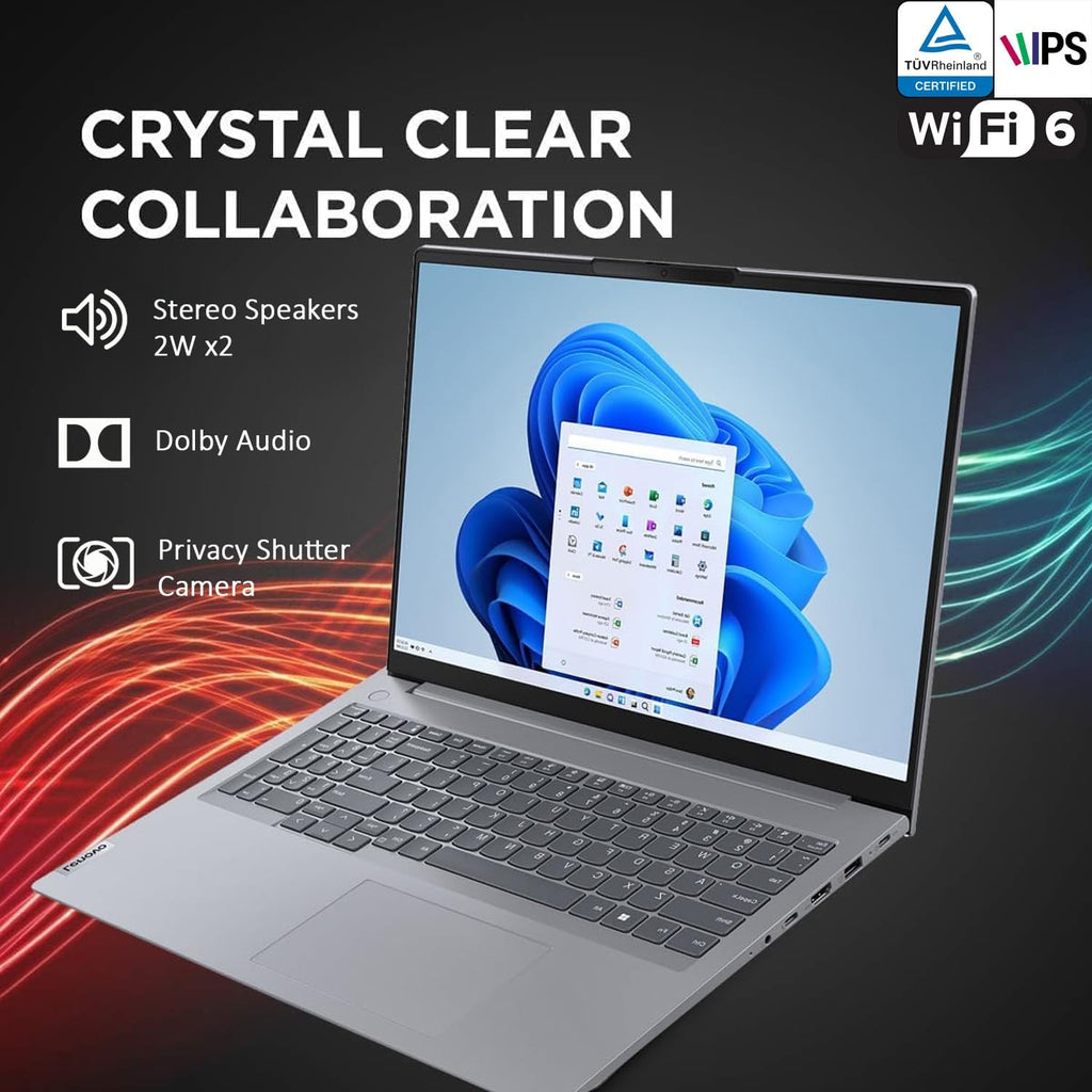 Lenovo 2025 New Thinkbook Business Laptop, Intel Core i5-13420H 8-Core Processor, 16' LED FHD Anti-Glare Display, 32GB RAM, 1TB SSD, Wi-Fi 6, Long Battery Life, Ultra Slim Design, Windows 11 Pro