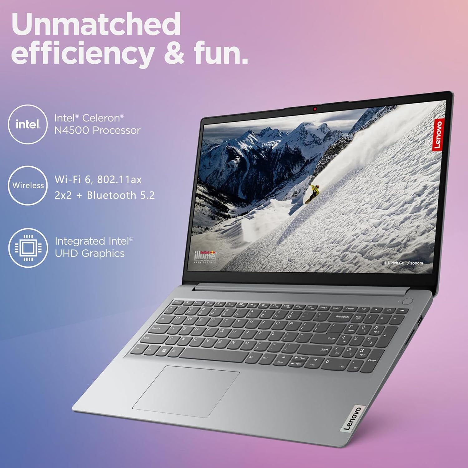 Lenovo 15.6' FHD Laptop Computers for Home Student Study, Intel Processor, 8GB DDR4 RAM, 256GB PCIe SSD, WiFi 6, Bluetooth 5.2, Type-C, HDMI, Webcam, Cloud Grey, Windows 11 Pro (Renewed)