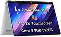 HP OmniBook 5 Flip (Next Gen Envy x360) 2-in-1 Laptop (14' 2K IPS Touchscreen, Intel 10-Core 5 120U (> i7-1255U), 8GB DDR5 RAM, 512GB SSD) for Business, Students, 5MP IR Webcam, Backlit, Win 11 Pro