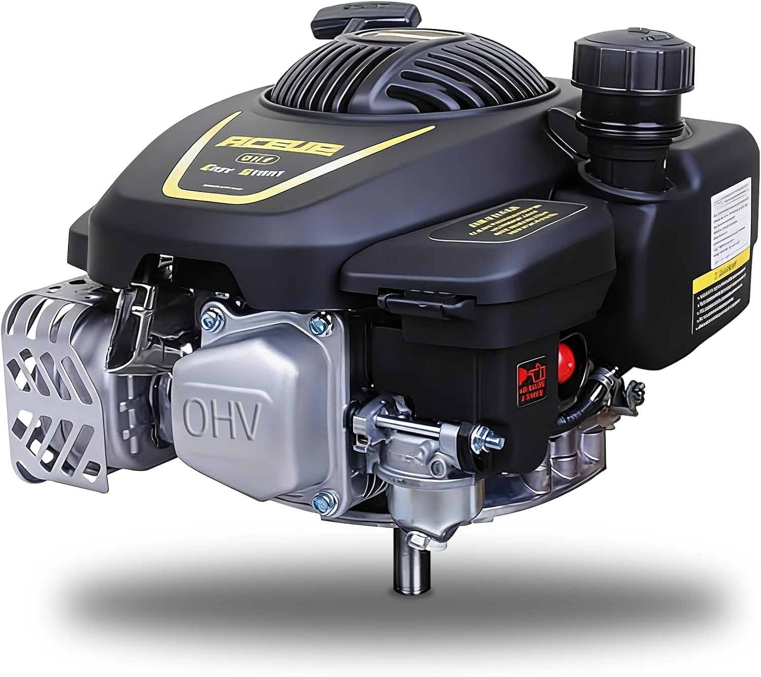 Aceup Energy 4.4HP 173cc 4-Stroke Gas Motor Gas Engine Vertical Shaft with Primer for Lawn Mower