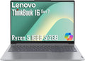 Lenovo ThinkBook 16 Gen 7 Business Laptop (16' FHD+ Anti-Glare, AMD Ryzen 5 7533HS (> Intel i7-1255U), 16GB DDR5 RAM, 512GB SSD), Fingerprint Reader, Webcam, Ethernet, Wi-Fi 6, Win 11 Pro w/ Copilot