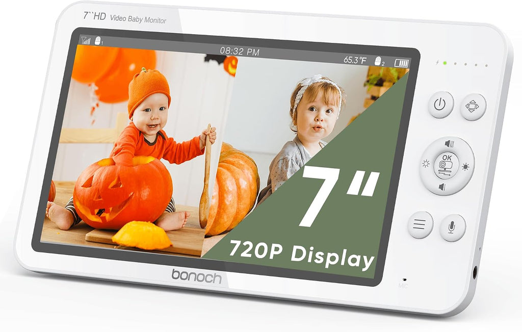 bonoch 7' 720p HD Baby Monitor Parent Unit Replacement, for BBM01/ BBM03/ BBM05, Type C Port, Camera not Included