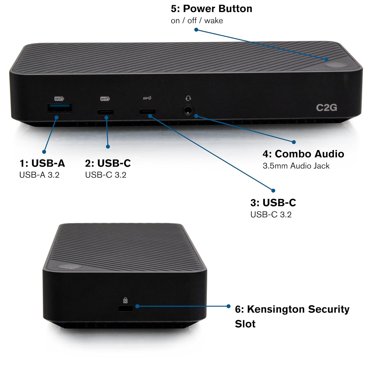 C2G USB-C® 11-in-1 Hybrid DisplayLink and DP Alt Mode Triple 4K Docking Station with HDMI®, DisplayPort™, Ethernet, USB, 3.5mm Audio and Power Delivery up to 100W
