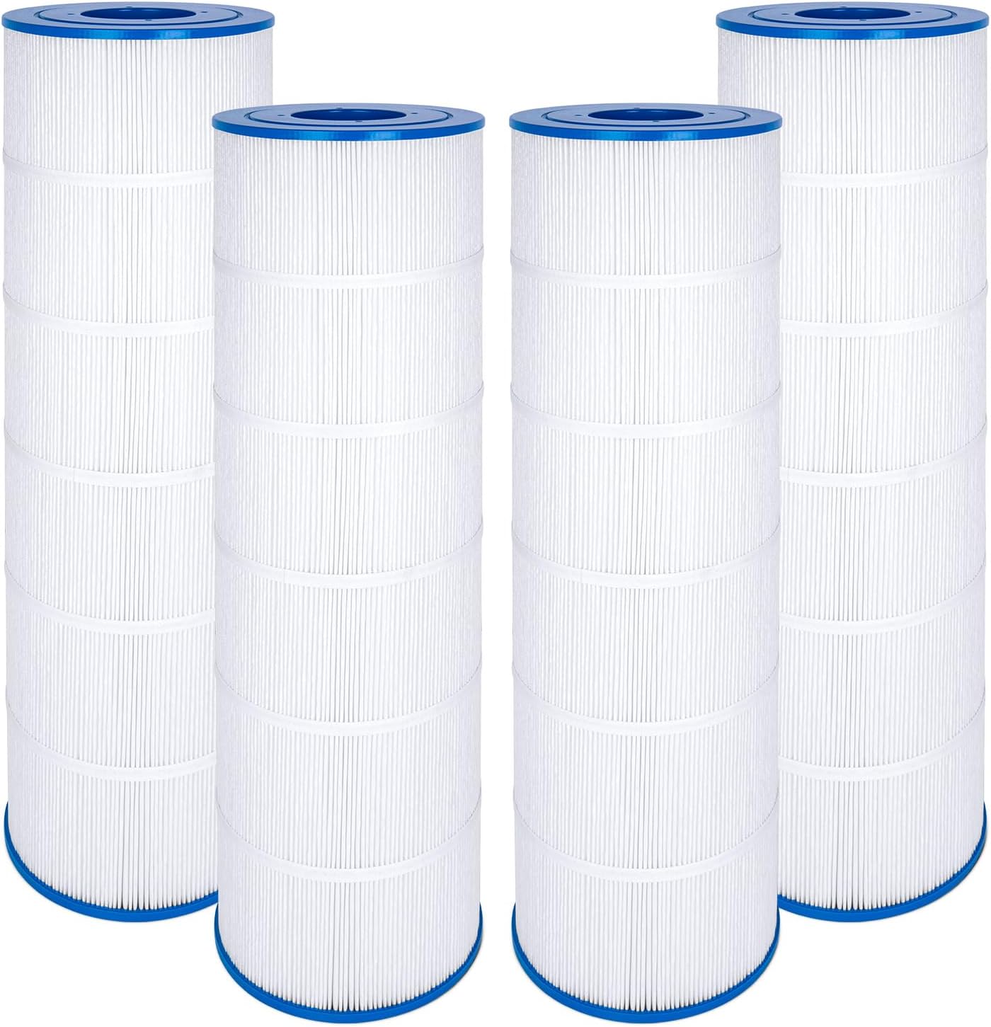 Future Way 4-Pack Pool Filter Cartridges Bundle with Pool RX 6 Month 20k Gallon Algaecide Blue