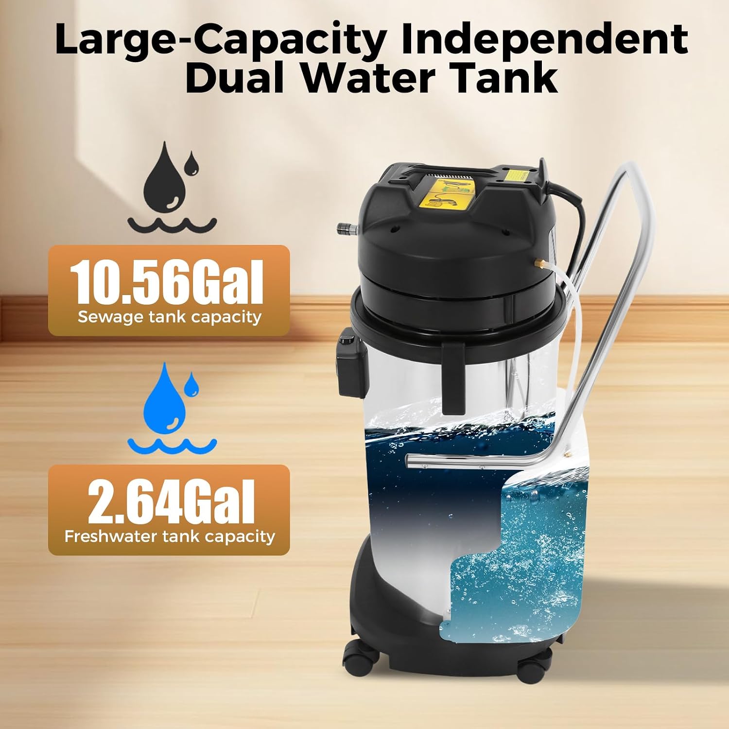 40L Commercial Carpet Cleaning Machine 3 in 1 Upholstery Cleaner Machine 1000W Professional Extractor Vacuum Washing Machine for Cleaning Carpets, Sofas, Curtains, Vacuuming and Spraying