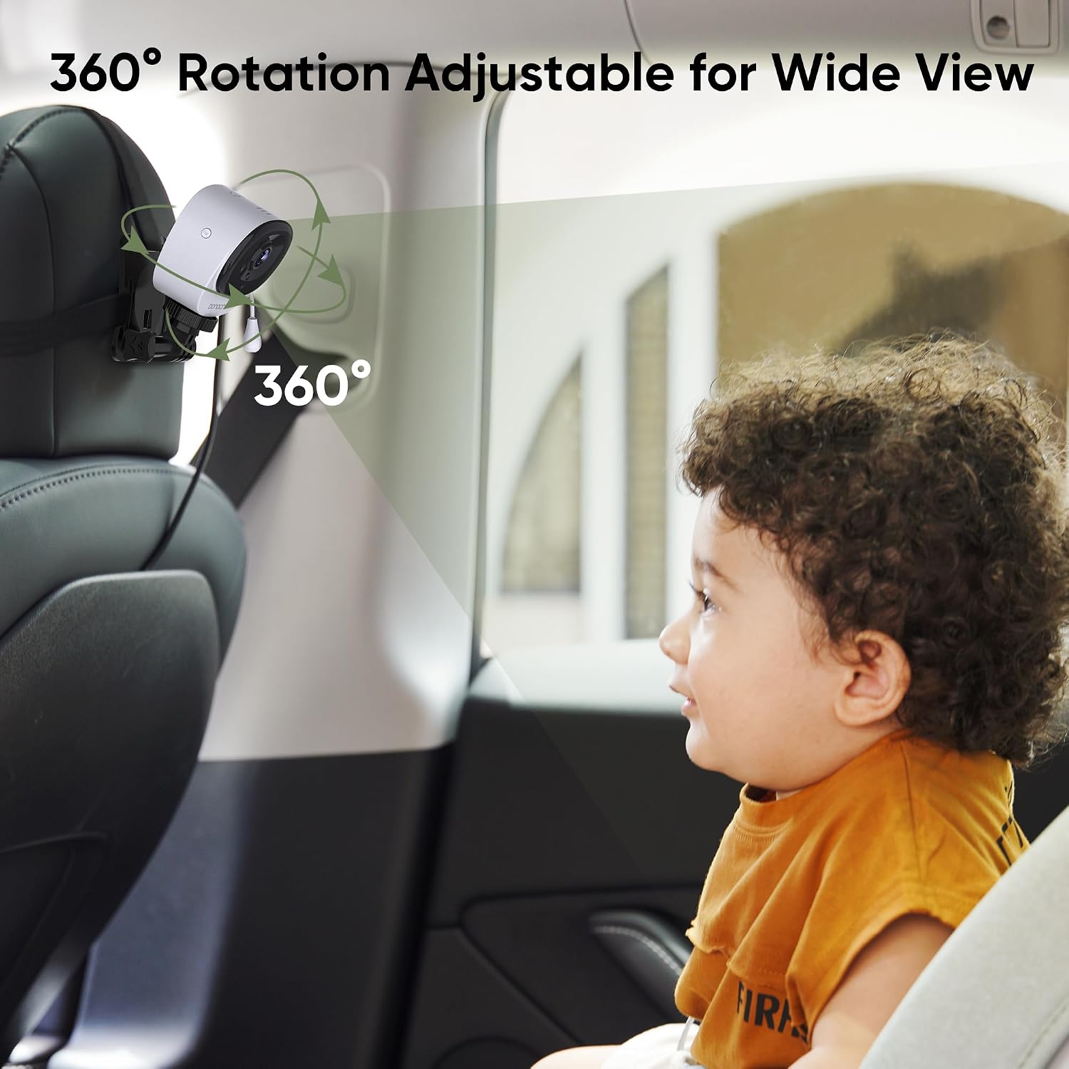 bonoch 2-in-1 Car Home Dual-Use Baby Monitor, 5' HD Clear View Wireless Monitor, 2 USB Powered Cameras for Baby, Seamless Transition Between Car & Home, 360° Rotatable, Night Vision, Easy to Install