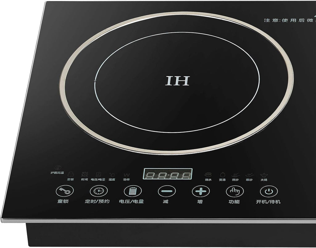 Electric Dual Induction Cooker Cooktop, 1200W+1400W Digital Countertop Burner Induction Cooker+Ceramic-Cooker Double Burner Cooktop
