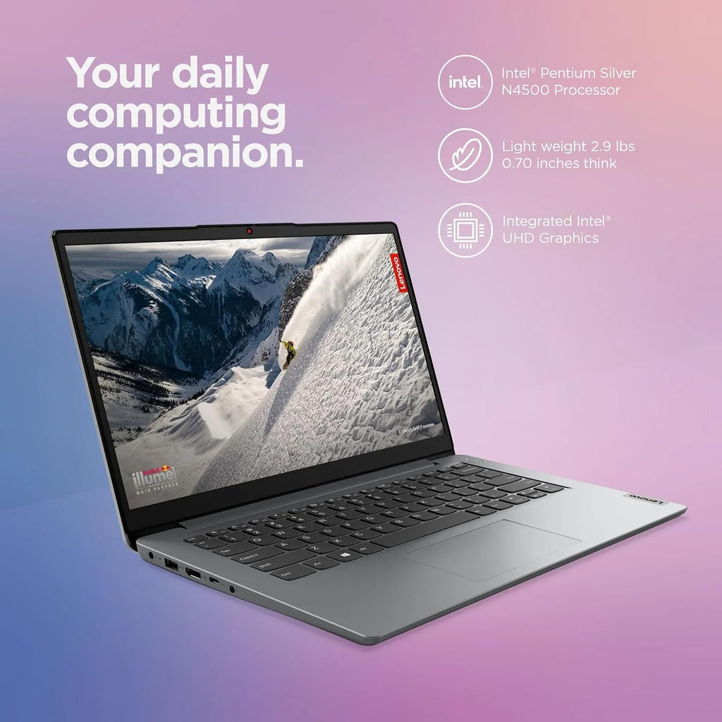 Lenovo IdeaPad 14' Laptop Computer 2025, 20GB RAM, 1.1TB Storage (500GB SSD +128GB eMMC +500GB Ext), Intel Core Processor, UHD Graphics, Long Battery WiFi-6, MarxsolAccessory, 1-Yr Office 365, Win 11