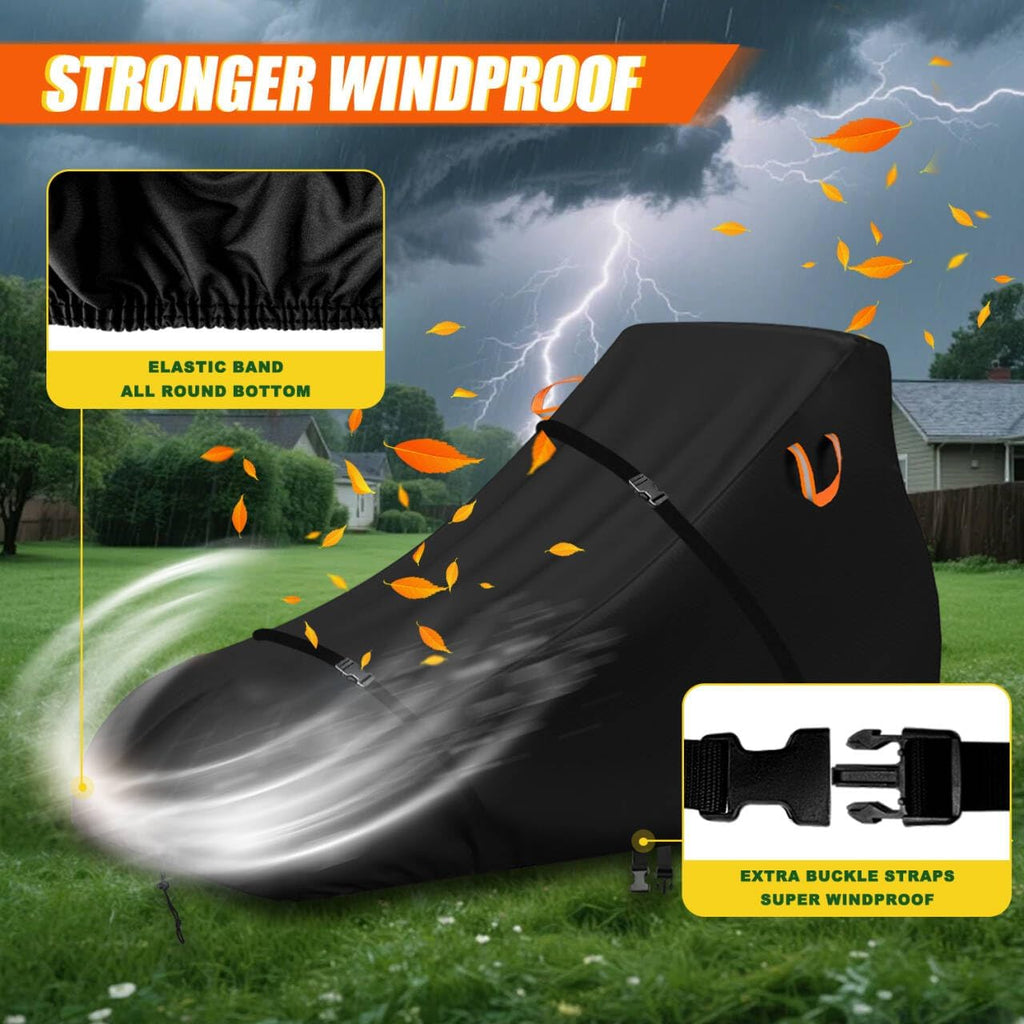 Compact Tractor Cover,Farm Riding Utility Tractor Full Covers Waterproof Heavy Duty,Durable Anti-UV 600D Polyester,Fits for John Deere, Kubota, Yanmar,Kioti,Bobcat,189' Lx75 Wx85 H-Aibiley