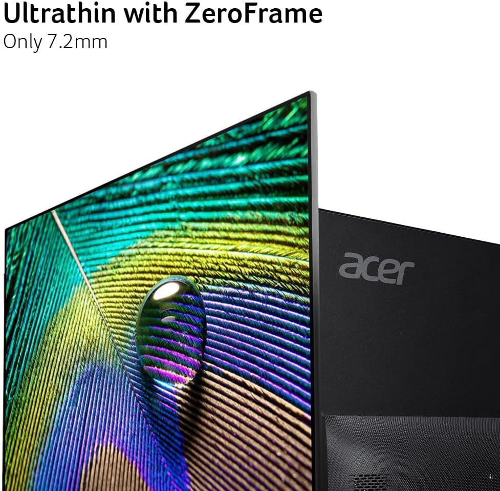 acer SB272 27 Inch FHD (1920x1080P) IPS ZeroFrame Home & Office Monitor | AMD FreeSync Technology | Ultra-Thin Design | 100Hz Response | Tilt