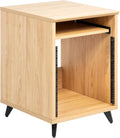 Gator Frameworks Elite Series 10U Studio Rack Desk with Slide-Out Tray and Rear Cable Passthrough, Natural Maple Finish (GFW-ELITEDESKRK-MPL)