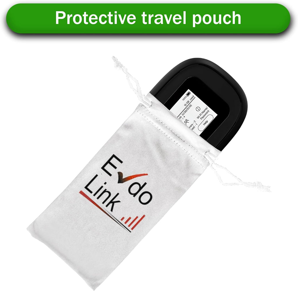 4G/5G Mobile Portable WiFi | Verizon Wireless Jetpack Inseego MiFi M1000 | Mobile Hotspot for Travel | RJ45 Ethernet Port | Speed Up to 2,4 Gbps | Use 8 hrs | EVDO-LINK Bundle - Verizon Sim Card