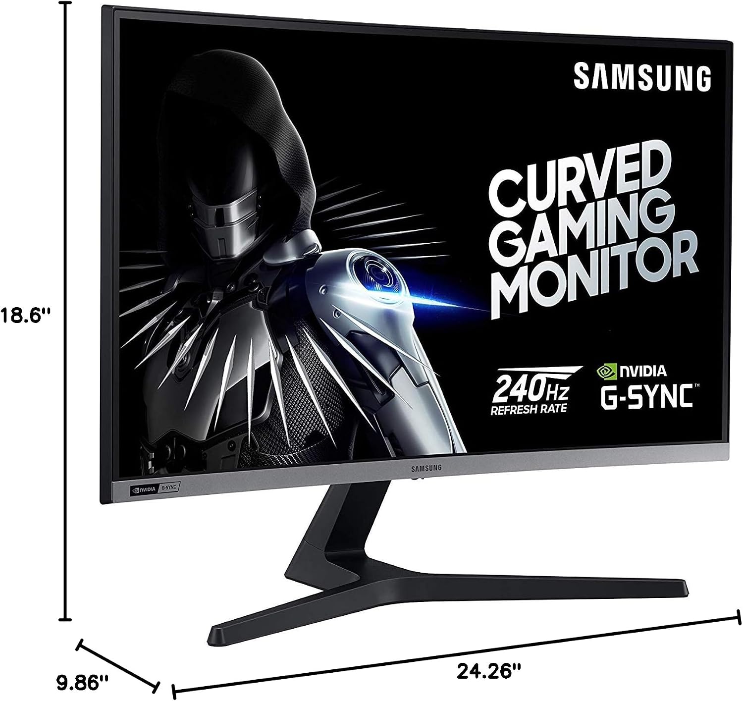 SAMSUNG 27-Inch CRG5 240Hz Curved Gaming Monitor (LC27RG50FQNXZA) – Computer Monitor, 1920 x 1080p Resolution, 4ms Response Time, G-Sync Compatible, HDMI,Black