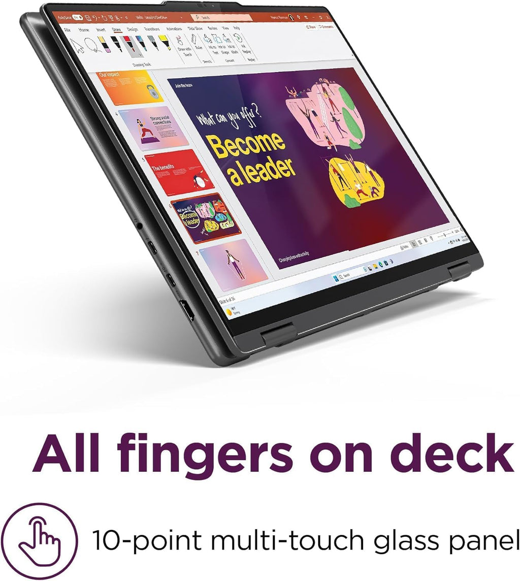 Lenovo Yoga 7i 2-in-1 Business Touchscreen Laptop, 16GB DDR5, 16' FHD+, Intel Core Ultra 7 155U (> i7-1355U), 1080p IR Webcam, FP, Backlit KB, IST Computer Customized 512GB/1TB SSD, Win 11 Home, AI PC