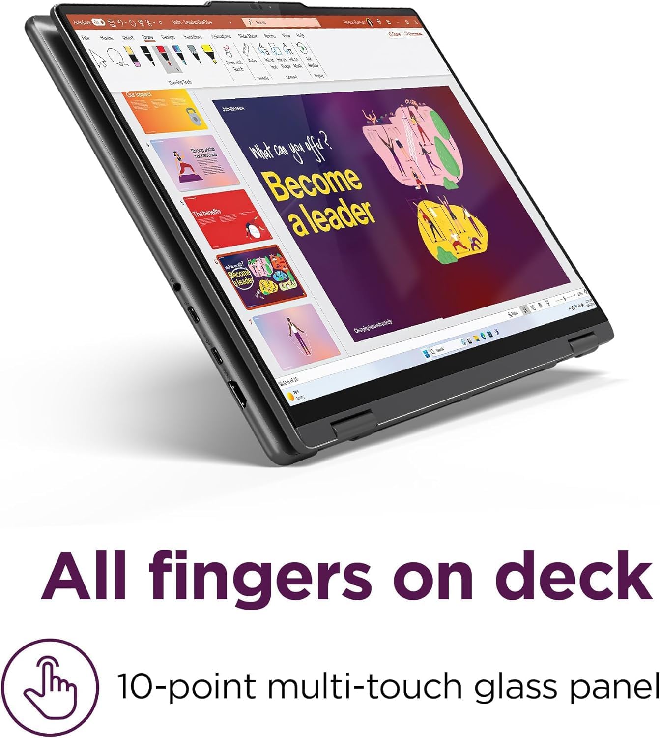 Lenovo Yoga 7i 2-in-1 Business Touchscreen Laptop, 16GB DDR5, 16' FHD+, Intel Core Ultra 7 155U (> i7-1355U), 1080p IR Webcam, FP, Backlit KB, IST Computer Customized 512GB/1TB SSD, Win 11 Home, AI PC