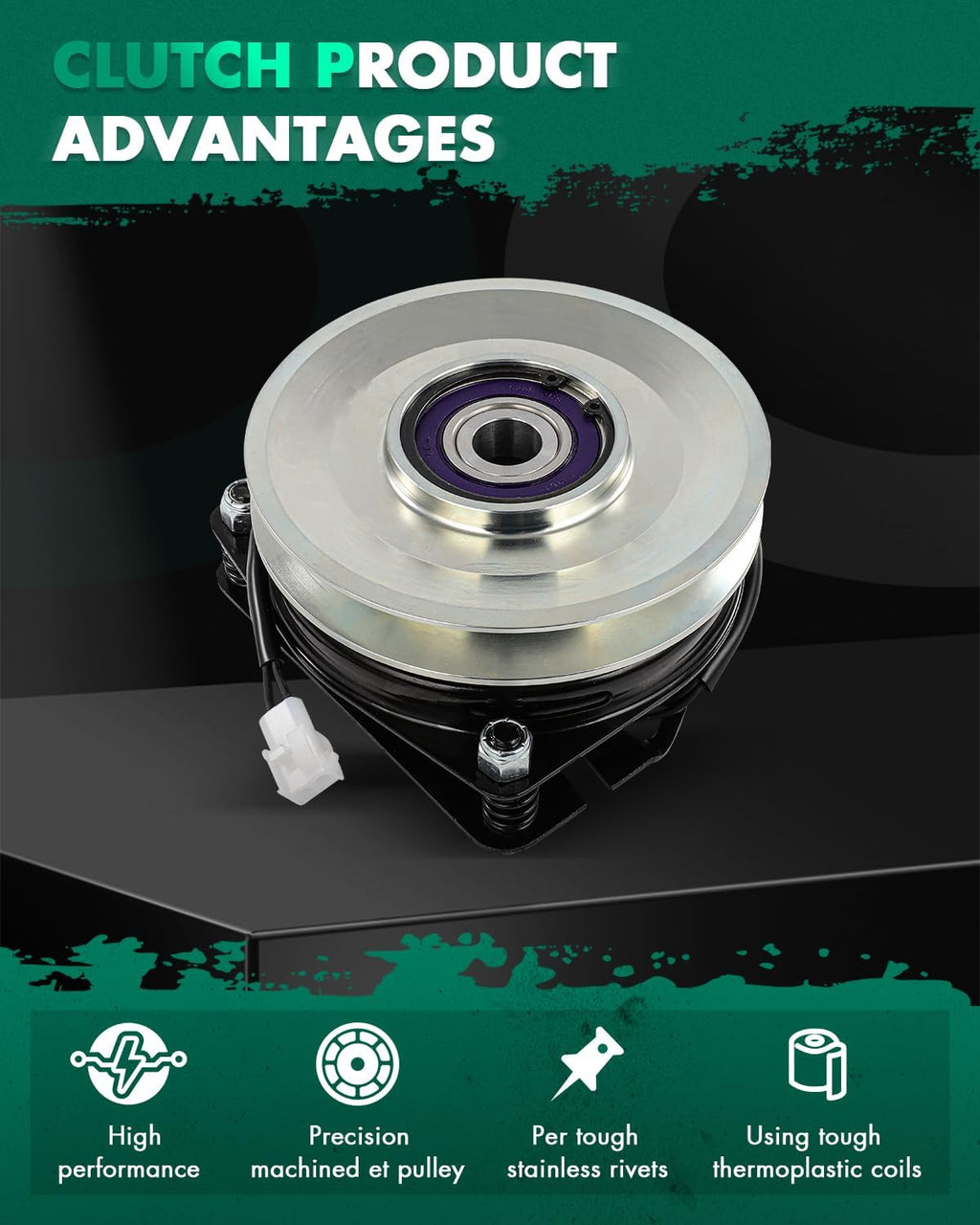 SCITOO Lawn Mower Clutch, PT0 Clutch Fits for Husqvarna/for Sears Craftsman 179334,for Ariens/for Gravely 04387900,for Ogura 53594500 GT1A-EH07,for Xtreme X0569,for Rotary 15772