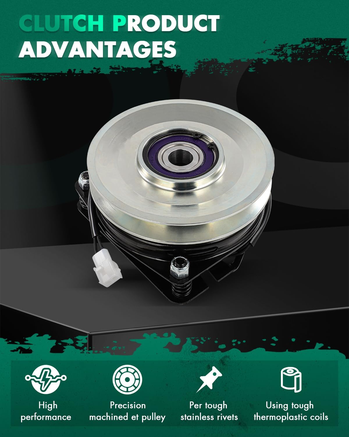 SCITOO Lawn Mower Clutch, PT0 Clutch Fits for Husqvarna/for Sears Craftsman 179334,for Ariens/for Gravely 04387900,for Ogura 53594500 GT1A-EH07,for Xtreme X0569,for Rotary 15772