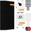 22000W Hybrid Solar System Complete Kit with 3Sets 12KW Solar Hybrid Inverter,6Sets 48V 410Ah 21KWh LiFePO4 Battery 40PCS Bificial 550W Solar Panels with MPPT Controller 120/240Vac