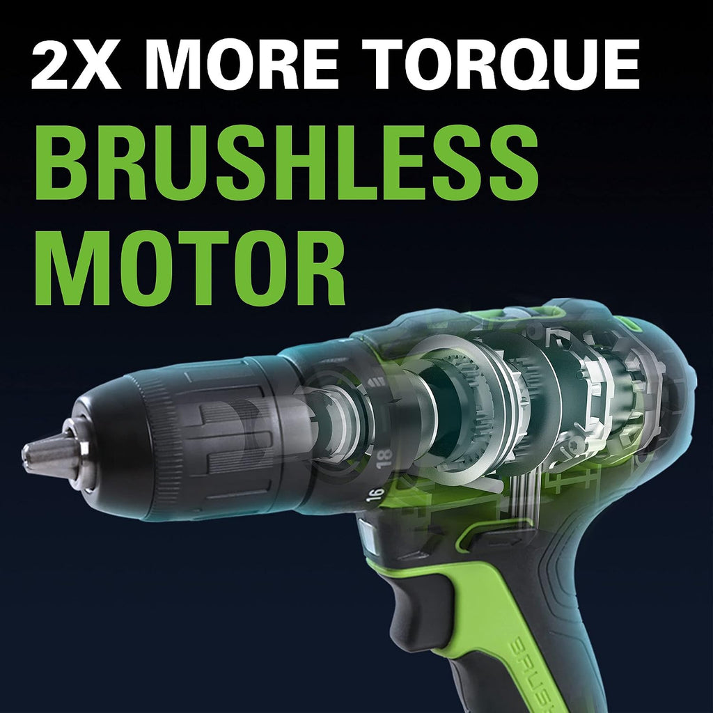Greenworks 48V (2 x 24V) 17' Brushless Cordless Lawn Mower + 24V Drill / Driver, (2) 4.0Ah USB Batteries (USB Hub) and Dual Port Rapid Charger Included