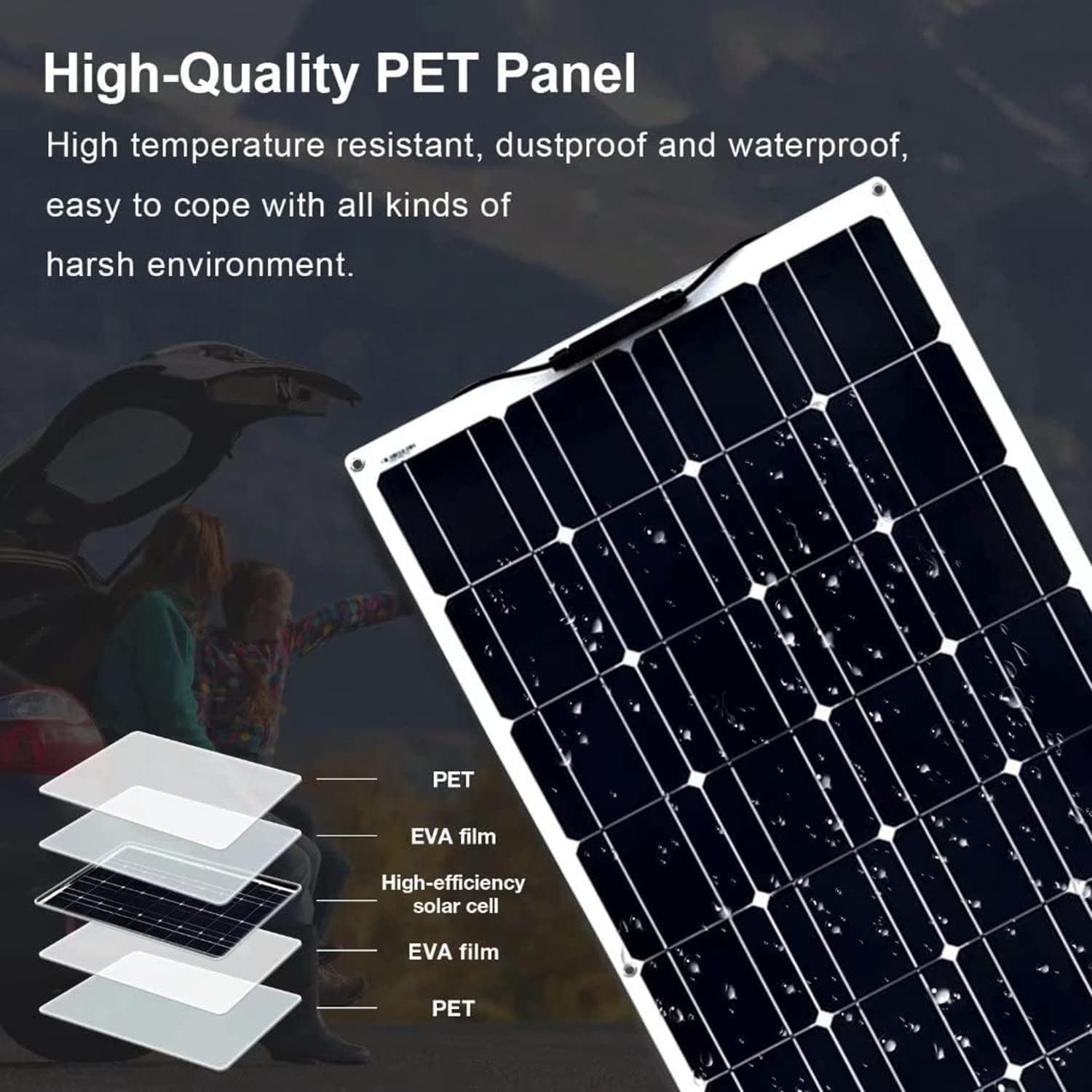 Flexible Solar Panel 1200W / 1800W Solar Systems kit Photovoltaic Module Cell Monocrystalline Bendable 18Volt Solar Battery Charger 40A Controller for Off-Grid Home RV Caravan Boat,6x300W
