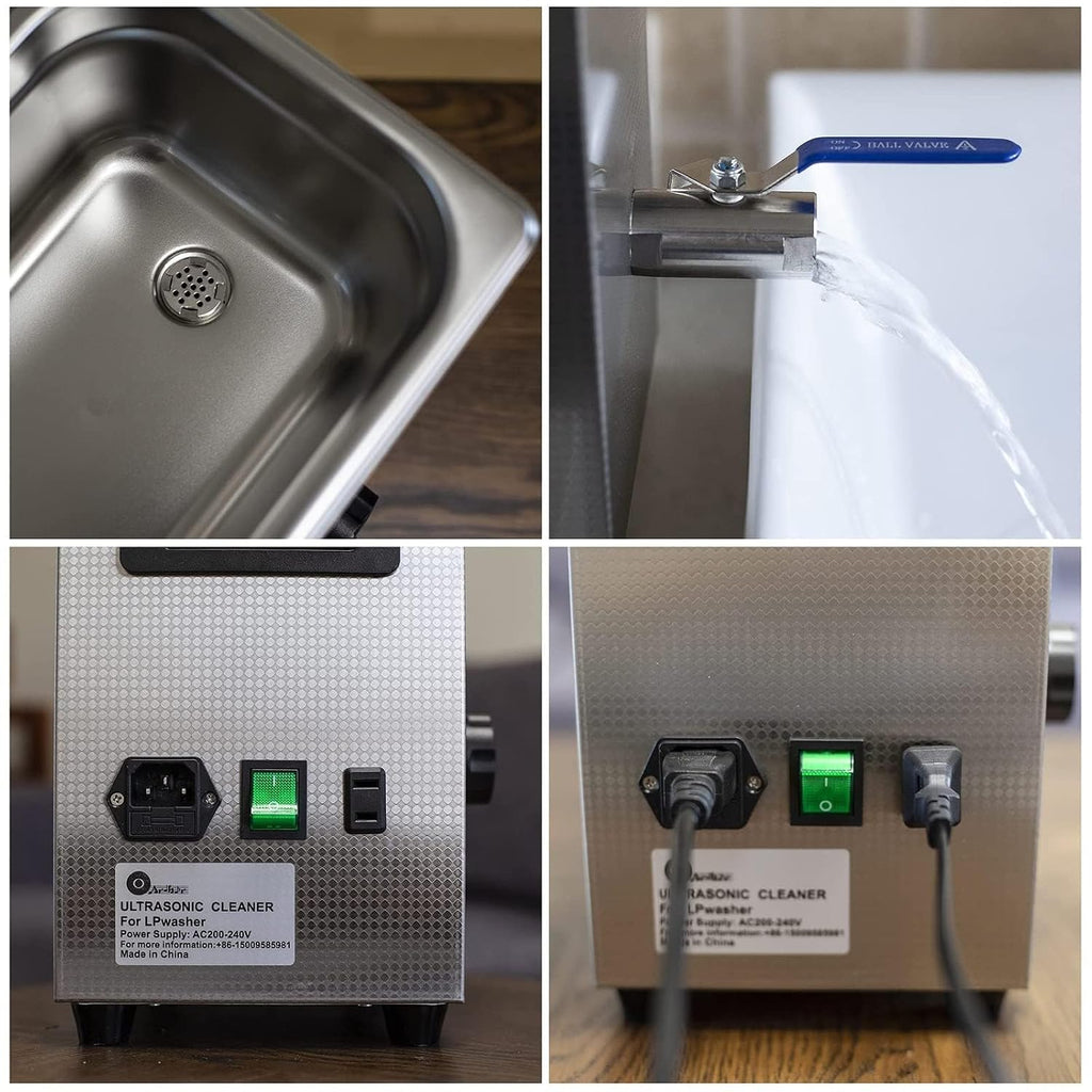Vinyl Record Ultrasonic Cleaner,4L Ultrasonic Vinyl Record Cleaner,Ultrasonic Cleaner, Vinyl Record Washing Cleaning Machine 1-60min with Heating Function