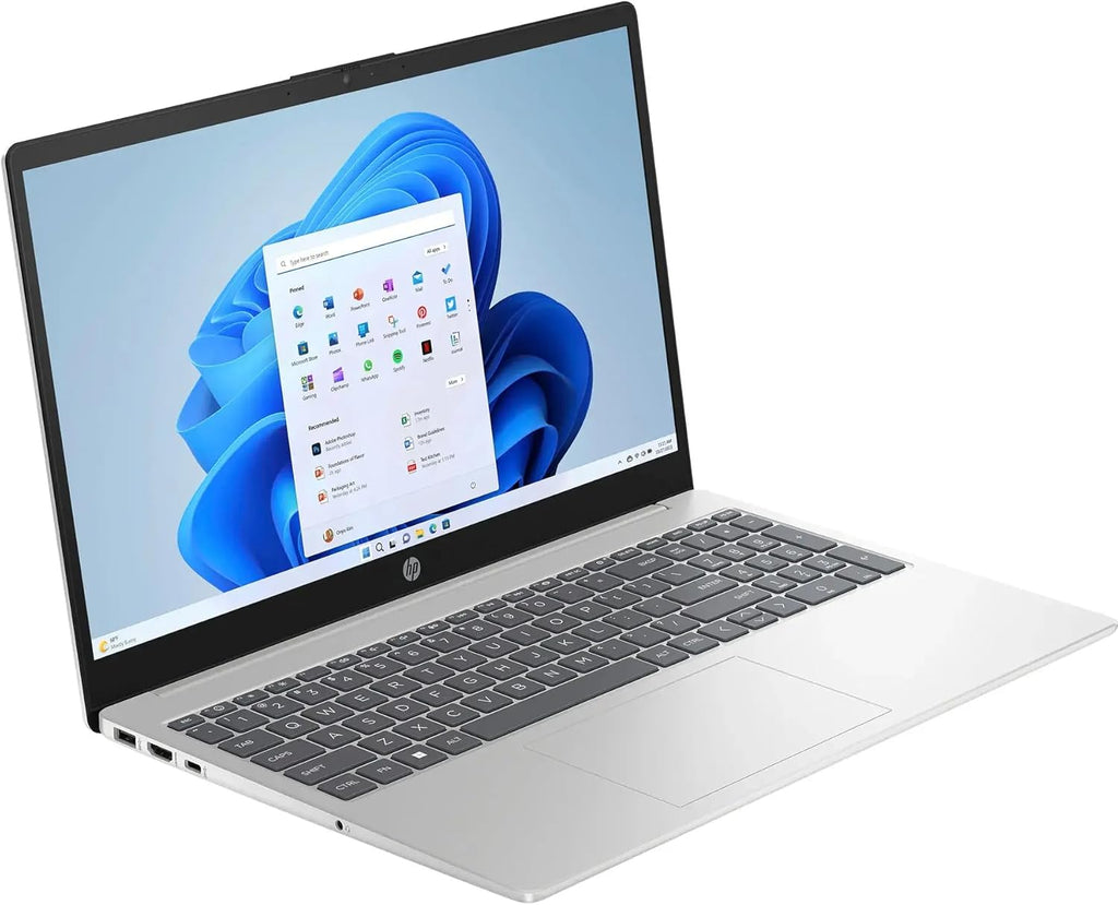 HP 2025 Laptop | 15-fd000 | 15.6' 1366 x 768 Touchscreen 45% NTSC Intel-6 Core i3-1315U | 8GB DDR4 | 256GB SSD | Windows 11 Home | Wi-Fi 6 - Bluetooth 5.3-720p HD Camera - Natural Silver