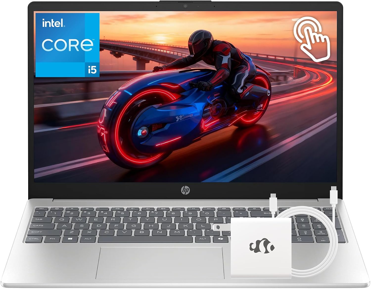 HP 15.6' FHD Touch Screen Business Laptop, 10-Cores Intel Core i5-1334U(Up to 4.6GHz) 32GB RAM 1TB SSD,Computer for Study Gaming Win11 Fast Charging Copilot AI WiFi 6 w/GM Accessory