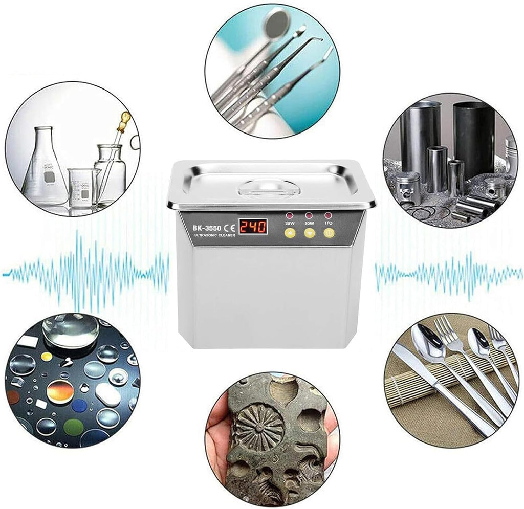 TsoLay Ultrasonic Cleaner, 40-43kHz Advanced Ultrasonic Cleaner, 35W/50W Professional Stainless Steel Jewelry Cleaner Machine with Digital Control, for Jewellery Watches Rings Washing Machine