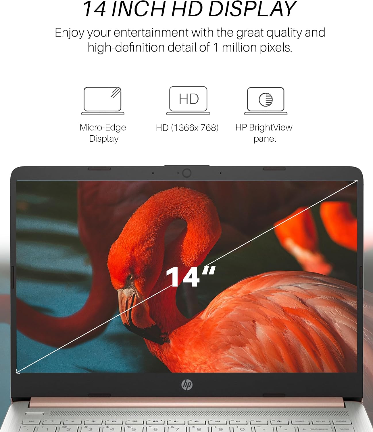 HP Stream 14 inch Laptop for Student and Business, Intel Quad-Core N4120 Processor, 16GB RAM, 64GB eMMC, 1-Year Office 365, Webcam, Long Battery Life, Slim Laptop, Wi-Fi, Win 11 S