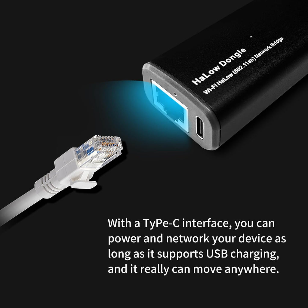 Heltec Wi-Fi HaLow Dongle WiFi Extender Signal Booster Wireless Bridge 802.11ah Network Booster Long Range Wireless Access WiFi Extender Ethernet Bridge Repeater (AP+STA Pair Set)