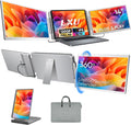 Laptop Screen Extender, FHD 1200P 16:10 IPS Portable Monitor for Laptops 12~16.2 inch, 14' Triple Screen Laptop Monitor Extender Display, Plug & Play with USB-C HDMI for Windows/MacBook/Switch/PS5