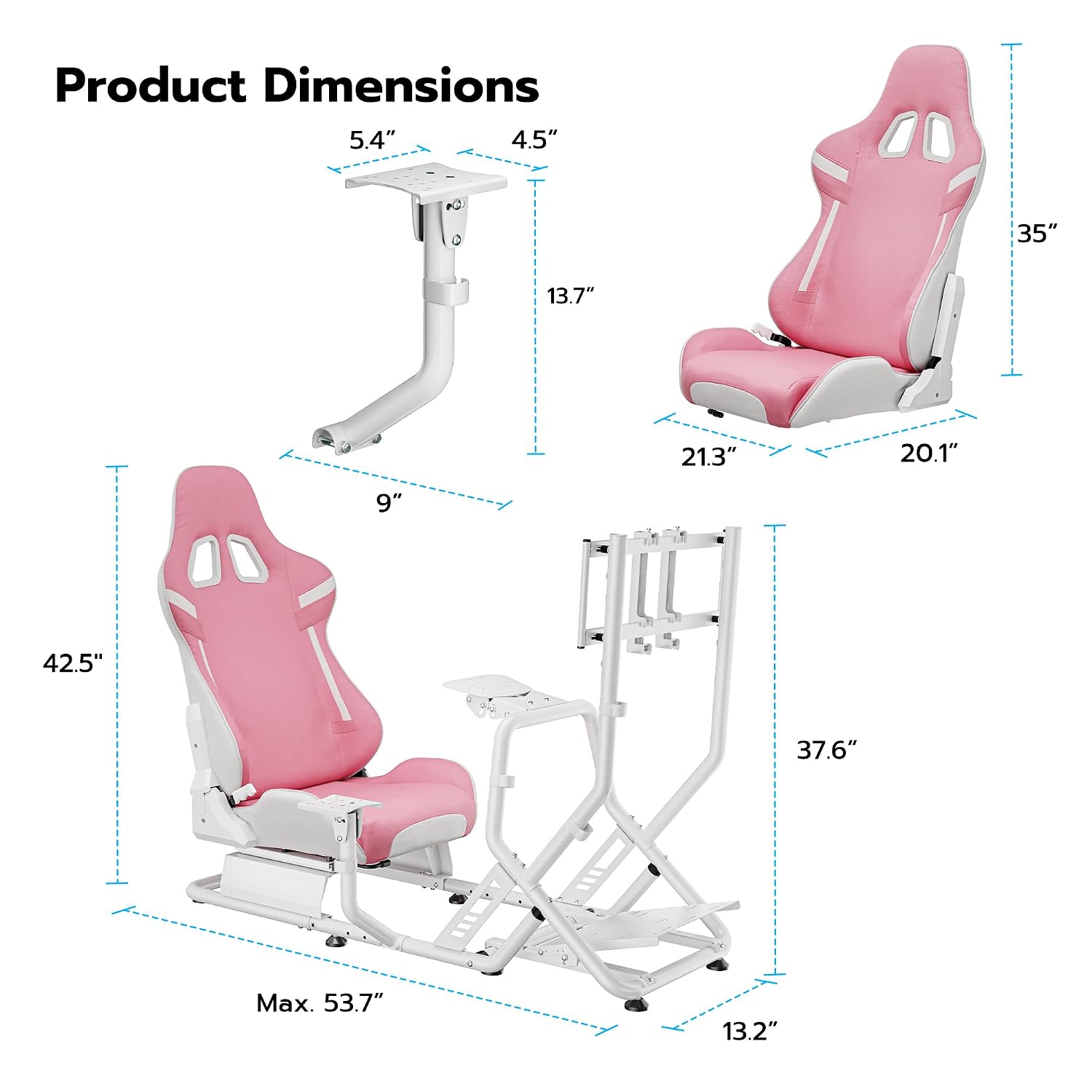 ARES WING Sim Racing Cockpit with Monitor Mount, Steering Wheel Stand with Seat, Racing Simulator Cockpit Compatible with Fanatec, Thrustmaster, Logitech, Moza Racing Games on PS5, PS4, Xbox and PC