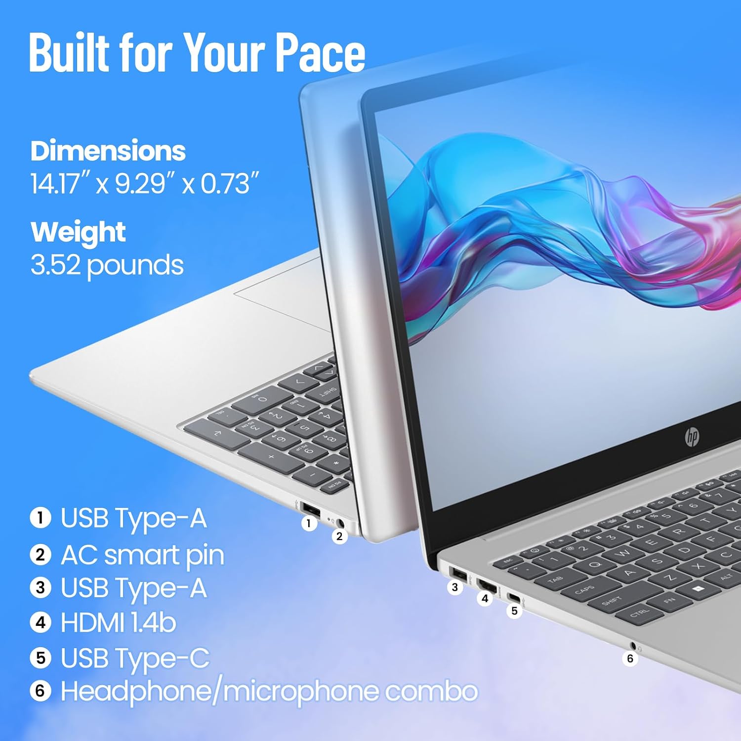 HP 15.6 Touchscreen Laptop Computer • 15.6' FHD IPS Disaplay • Intel 10-Core i7-1355U • Wi-Fi6 • AI Noise Removal • Copilot • HD Webcam • w/AI Voice Recorder • Win 11 Pro • (16GB RAM, 512B SSD)