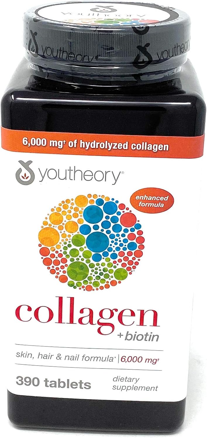 youtheory Collagen Plus Biotin, 390 Tablets (5 Pack)