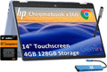 HP Chromebook X360 14b 2-in-1 Laptop (14' FHD Touchscreen, Intel N100, 4GB RAM, 128GB Storage (64GB eMMC + 64GB SD Card)) Home & Student, HD Webcam, Long Battery Life, Wi-Fi, IST Pen & HUB, Chrome OS