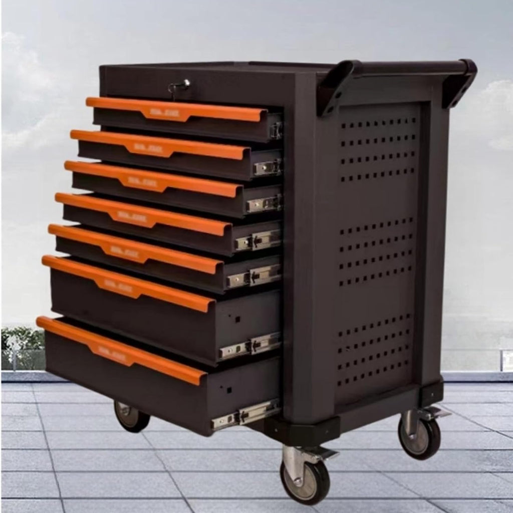 Multifunctional 7-Drawer Rolling Tool Cart w/Lock, Home Repair Tool Storage Organizer, Rolling Tool Box on Wheels, Tool Organizer Box for Garage, Warehouse & Repair Shop for Garage