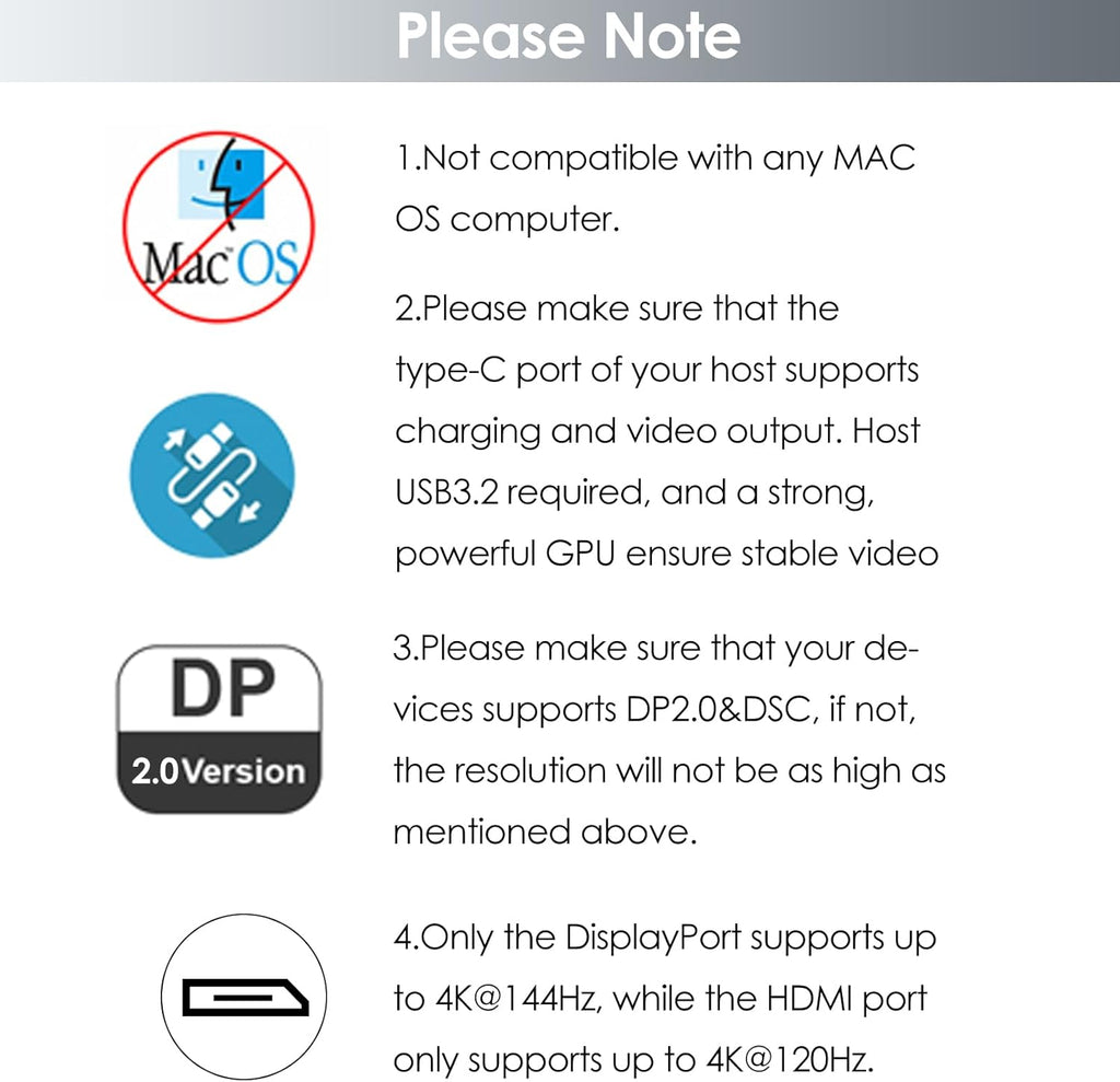USB C Docking Station Dual HDMI, WAVLINK 4 Monitor Docking Station with Dual DP, Dual HDMI, 100W PD in, 5G Ethernet Port for Dell/HP/Lenovo etc, Windows Systerm Computer Only - Host USB3.2 Required