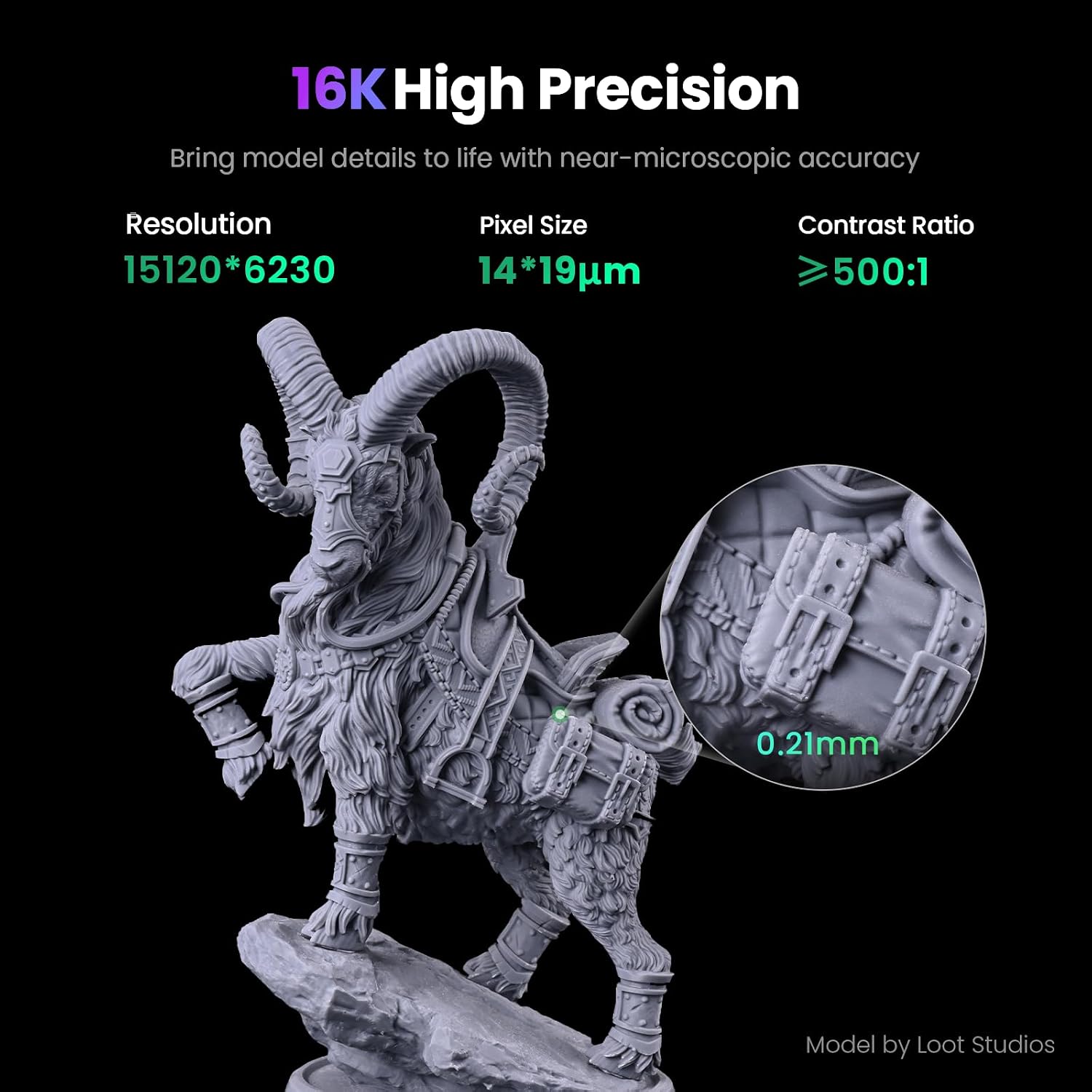 Uniformation 16K Resin 3D Printer, Stable Printing for Smart Auto Heating & Auto Feed System & APP Control Ideal for Detailed Models,Model:GK3 (T)