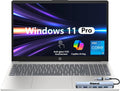 HP 15.6' FHD Touch Laptop,10 Core Intel i5 13th, 16GB RAM, 1TB SSD, Windows 11 Pro, Wi-Fi 6, Flagship Business Laptop Bundle with Docking Station – Natural Silver