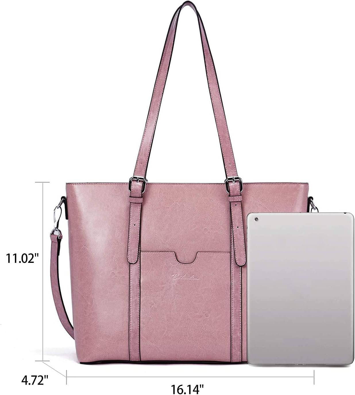 BOSTANTEN Leather Laptop Bag Work Tote for Women Shoulder Handbag Briefcase 15.6 inch Satchel Computer Bag