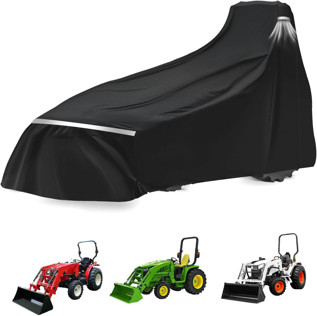 Waterproof Full Tractors Cover Replace for John Deere 1,2,3 Series 1025R 2320 2720 3520, Kubota Without Backhoe, 600D Oxford Cloth Tractors Cover for Snow Rain Dust Protection